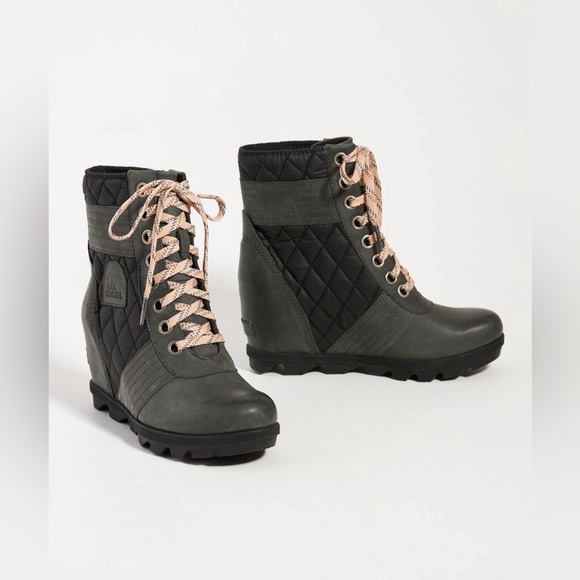 Sorel Lexie Wedge Boots, Dark Slate - 5.5 - Picture 1 of 9